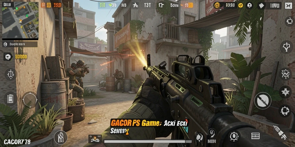 Tangkapan layar dari gameplay CACOR78 yang mendebarkan dan intens.