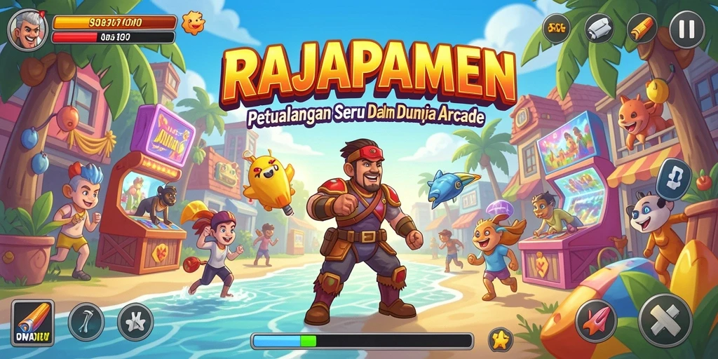 Screenshot gameplay RAJAPAMEN dengan aksi seru dan grafis menawan.