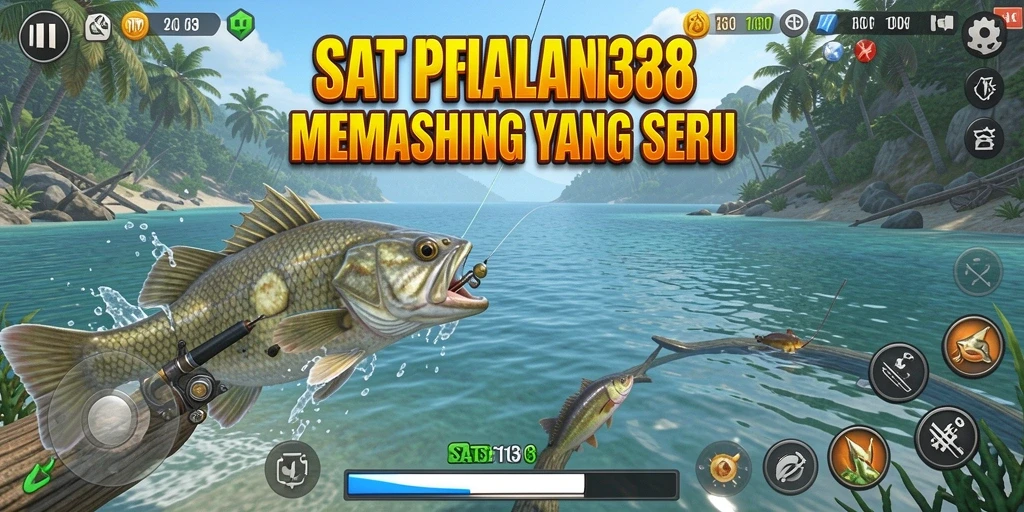 Screenshot menunjukkan aksi memancing yang seru di SATSET138.