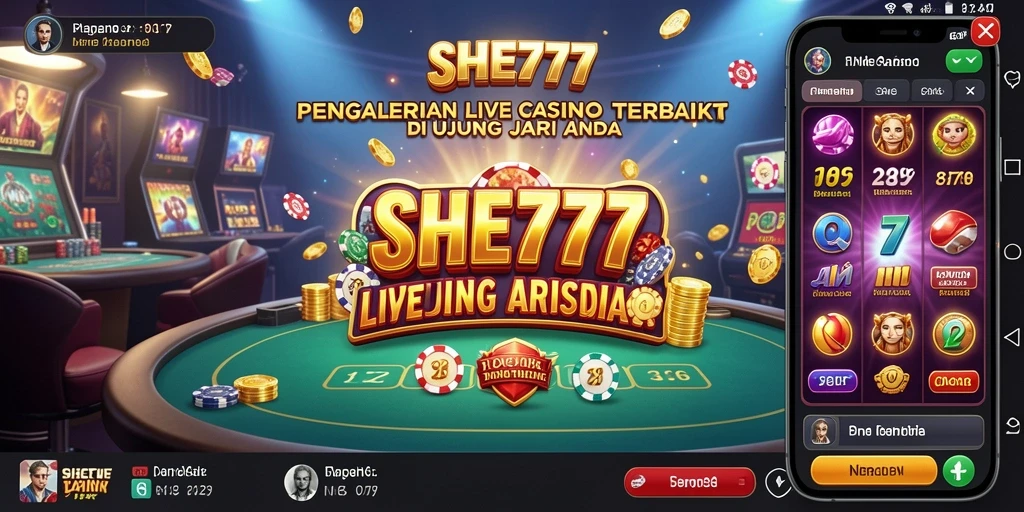 Tampilan menarik dari gameplay Live Casino di SHE777.